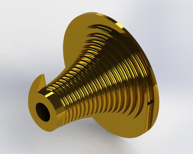 Chain fusee for a clock escapement. This is far more complex to create than it looks...
